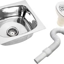 Denmark Super Deluxe Quality Stainless Steel Kitchen Sink Size 14*16*6 INCH ,Thickness 0.8MM,Weight1.3KG With Coupling & Waste Pipe Under Counter Basin-image-40
