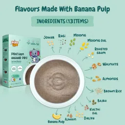 burpease Pratham Aahaar Baby Food Fullfilled With Sprouted Grains And Nuts(Banana) Cereal image 3