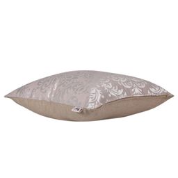 Home Silver-Toned & Cream-Coloured Set of 5 Self Design Square Cushion Covers image 4