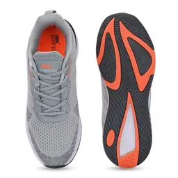 HRX by Hrithik Roshan Men Grey Mesh Lace-Up Memory Foam Walking Non-Marking Shoes image 4