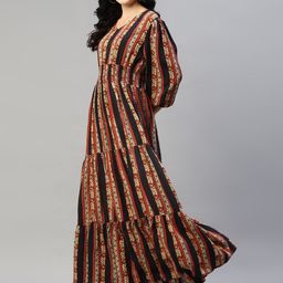femvy Printed Crepe Stitched Anarkali Gown-picture-15