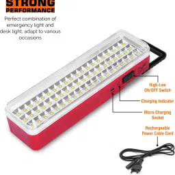 24 energy Model EN 91 2 in 1 Rechargeable Emergency Light & Table Lamp 8 hrs Lantern Emergency Light image 2