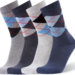 Business/Office/Casual/Formal Cotton Socks For Men Argyle Mid-Calf/Crew-image-9