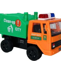 CLEAN UP CITY GARBAGE TRUCK WITH BUCKET OPENABLE (MULTICOLOUR) PULL BACK-22