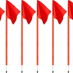 8 Pc Corner flags Portable Soccer Flags Soccer Poles Red Two Piece Agility Pole-41