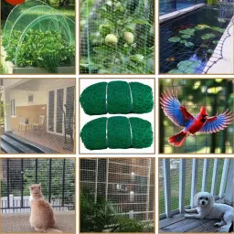 aayutri UV Stabilized Nylon Anti birds 10x12 ft Pigeon Net I Bird Net I Monkey Net Green Garden Tool Kit image 4