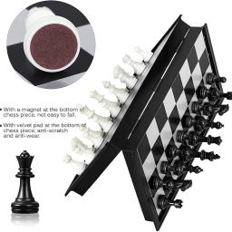 ocfi QUALITY Chessboard Game Set with Folding Travel Portable Case Chess Board Set 25 cm Chess Board image 5