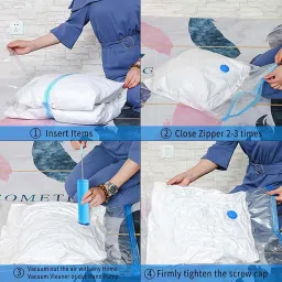 Reusable Vacuum Bags Space Saver Quit Vacuum Plastic Storage Bag for Clothes, Travel Storage Vacuum Bags-image-28