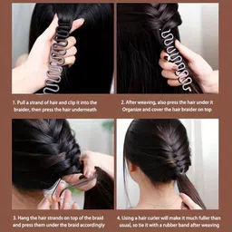 CHRONEX Set Of 3 Fishbone Wavy Hair Braider DIY Twist Styling Braid Tool image 4