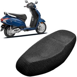 lakshmina enterprises J 3D Free Size Bike/Scooty Seat Cover Very Soft Net Mesh Fabric and Smooth Single Bike Seat Cover For Honda Activa 3G-picture-7