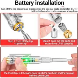 divinext 1 Pcs Multi-function LED Test Pen with Screwdriver for Electric Power Testing Digital Voltage Tester image 3