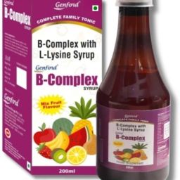 B Complex with L-Lysine Mix Fruit and Vitamins Supplement Syrup for Good Health-image-44