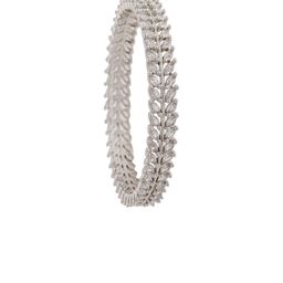 Estele Set Of 2 Rhodium-Plated AD-Studded Bangles image 5