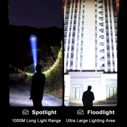 oximus 2000 Lumen High Power LED Torch, 1200M Long Beam, USB-C Charging Torch image 4