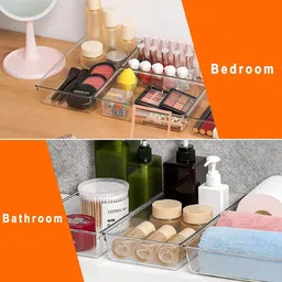 Kuber Industries Transparent Set of 6 Reusable Drawer Organiser Organisers image 4
