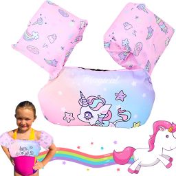 Inflatable Swim Vest for Toddlers with Cartoon Print Swim Floatation Belt-image-7