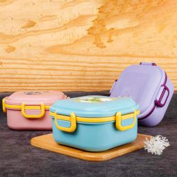 wens Delight Lunch Box With 3 Compartment Fork & Spoon (Assorted)-picture-8