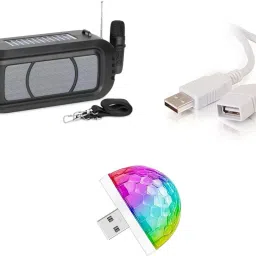 SANNO WORLD DJ disco light,male to female USB cable karaoke mic with 5 type voice changer 5 W Bluetooth Party Speaker-23