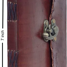 Vintage Leather Diary with Lock A5 Journal Unruled 200 Pages-4