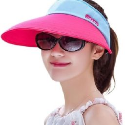 AlexVyan Sun Visor Cap 5.5" Wide Brim Summer Cap UV Protection Breathable Beach Sun Hat-18