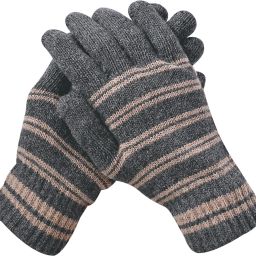 Striped, Self Design, Printed Winter Men Gloves-0
