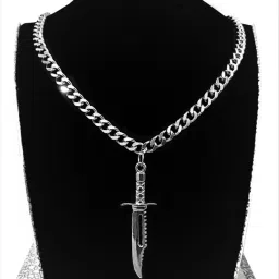 Shehwag Silver With Talvar Trending locket chain For Boys Stainless Steel Locket-image-42