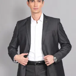 Men Tailored Regular Fit Solid Two Piece Suit Solid Suit-picture-32
