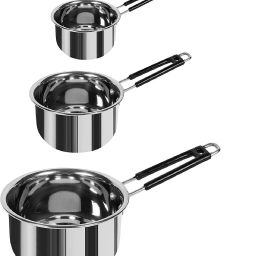 Steel Botom Milk Tea Coffee Fry Sabzi Dall Cooking Serving Sauce Pan With Handle Sauce Pan 15.5 cm, 17 cm, 18 cm diameter 1 L, 1.5 L, 2 L capacity-2