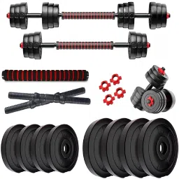 20 kg Weight Plates 20KG Dumbbell Set,Combo kit Adjustable Gym Set,extension rod. Home Gym Combo-9