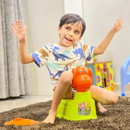 Potty Toilet Trainer Chair with Lid and High Back Support for Toddler Potty Seat-image-18