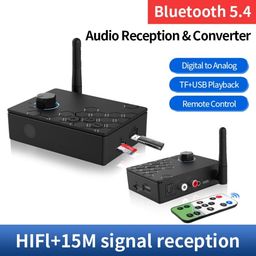 microware Bluetooth 5.4 Receiver Digital to Analog Card U Disk Converter Adapter with Remote Control(Coaxial Conversion) image 2