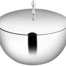 Stainless Steel Vegetable Bowl High Grade Stainless Steel Majestic Double Wall Donga With Lid 16.5 CM-image-15