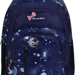 Medium 30 L Backpack Polyester DESIGNER FLOWER PRINT School-picture-17