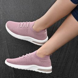 Layasa Women Round Toe Comfort Insole Mesh Slip-On Sneakers-picture-53