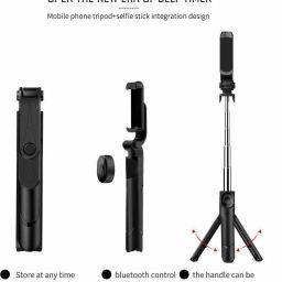 Glatoxi Portable Selfie Stick Tripod with Bluetooth Remote, Multifunctional Tripod, Monopod image 4