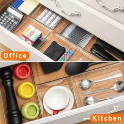 Kuber Industries Transparent Set of 6 Reusable Drawer Organiser Organisers image 4