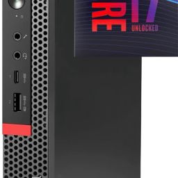 Hayyo ThinkCentre Mini Desktop | Core i7-9700 [8 Cores, 8 Threads, 3.00 GHz] [NMO] Intel Core i7 (9th Generation) Processor [8 Cores, 8 Threads] (32 GB RAM/Intel® UHD 4K 630 Graphics/1 TB SSD Capacity/Windows 11 Pro) Gaming Tower with MS Office-27