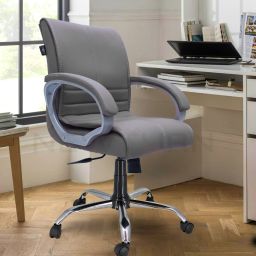 Leatherette Office Adjustable Arm Chair-image-96