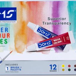 12 Shade Water Colour Tubes with Brush & Mixing Palette-image-21