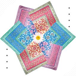 JUNO LUXE JL-1278-FP-E ULTRA SOFT HANKIES FOR LADIES ["Pink, Yellow, Blue"] Handkerchief-image-96