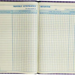 rekha binders Monthly Attendance Register No 4 (112pages) 1-Part Monthly Attendance Register image 2