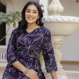 Women Printed Pure Cotton Straight Kurta-image-78