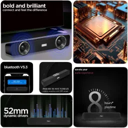 SoRoo SR-588 (PORTABLE PARTY BOX) Dynamic Thunder Sound 2000mAh Battery 20 W Bluetooth Soundbar image 3