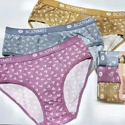 bodymist Pack of 3 Women Hipster Pink, Yellow, Grey Panty-picture-0