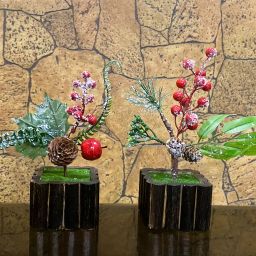 Mini /Small Cherry Artificial Plants For Decoration Bonsai Artificial Plant with Pot-image-13