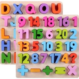Set of 2 Board ABCD and 1234 learning toy-24
