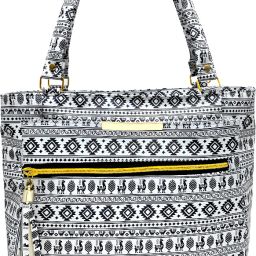 Black, White Men & Women Messenger Bag Eco Canvas Tote – Durable & Chic-27