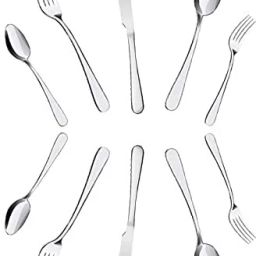 Cutlery Set Stainless Steel Dinner Set Service Knife,Silver Stainless Steel Cutlery Set-image-11