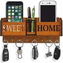 Wooden Wall-Mounted Key Holder for Home, Office, and Entryway Decoration Wood Key Holder-image-58