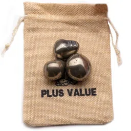 Premium Pyrite Tumbled Stone Pebbles 100grams in Jute Bag Regular Asymmetrical Crystal, Quartz Pebbles-picture-21